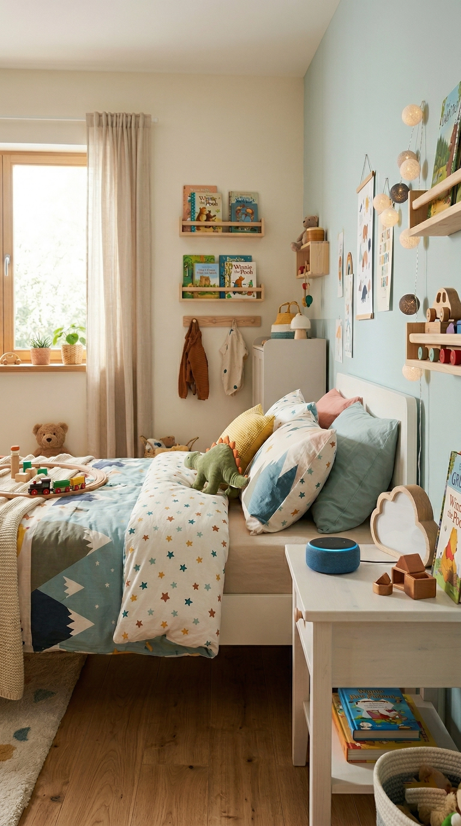 Kinderzimmer mit Echo Dot, Tageslicht