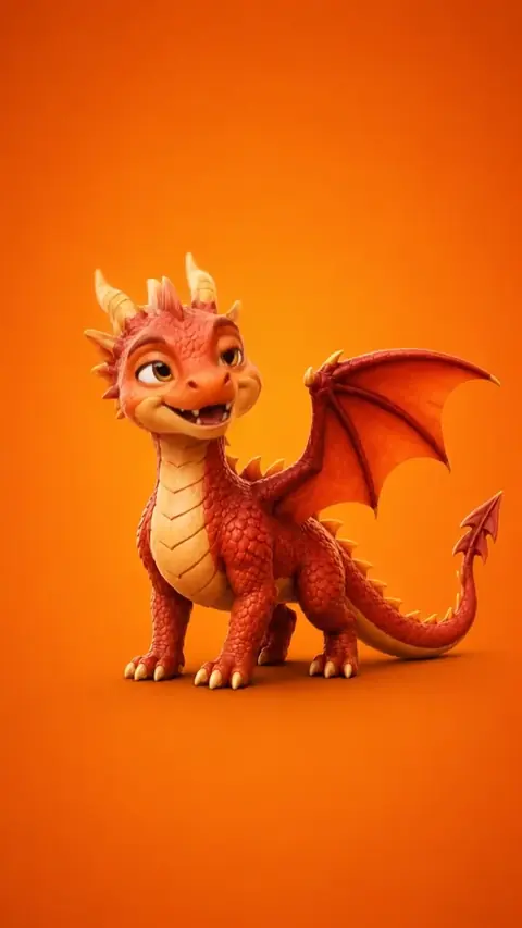 Faro, der kleine orange Drache